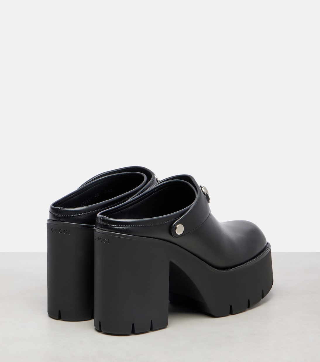 Mules Horsebit in pelle con plateau | Gucci