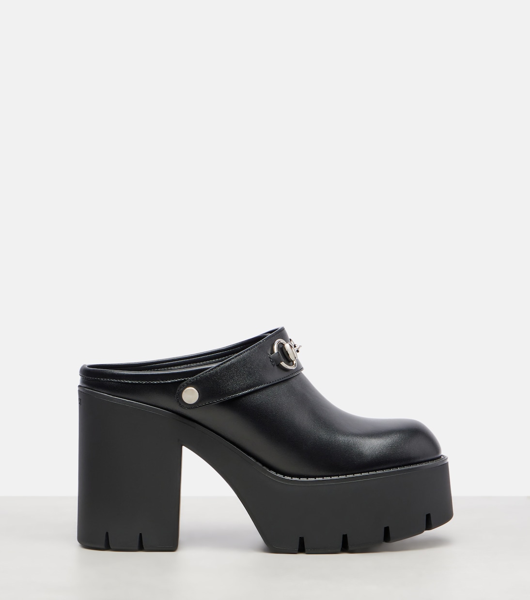 Mules Horsebit in pelle con plateau | Gucci