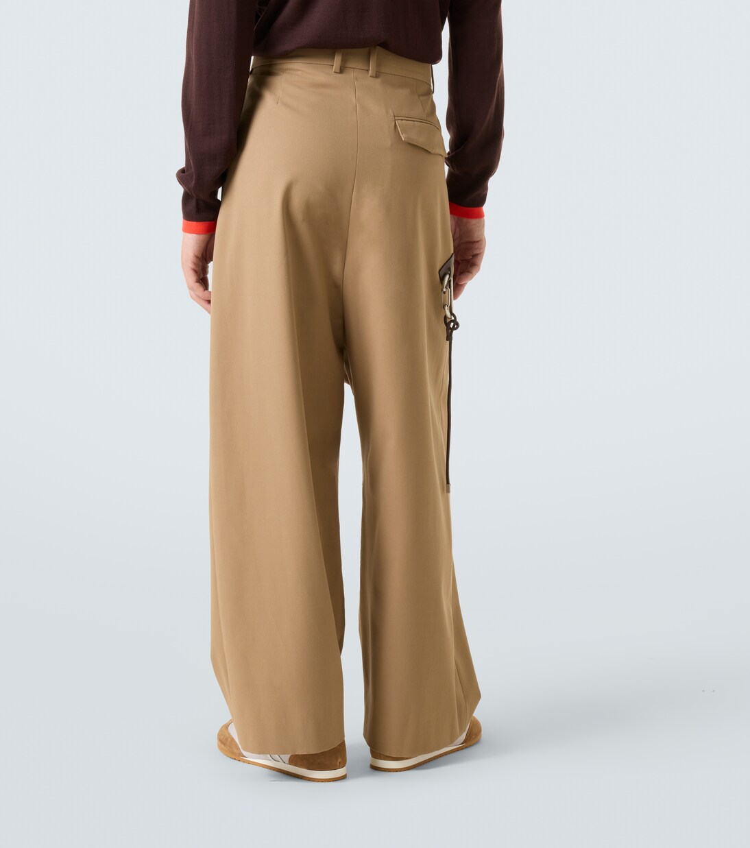 Pantalones rectos de sarga de algodón | Loewe
