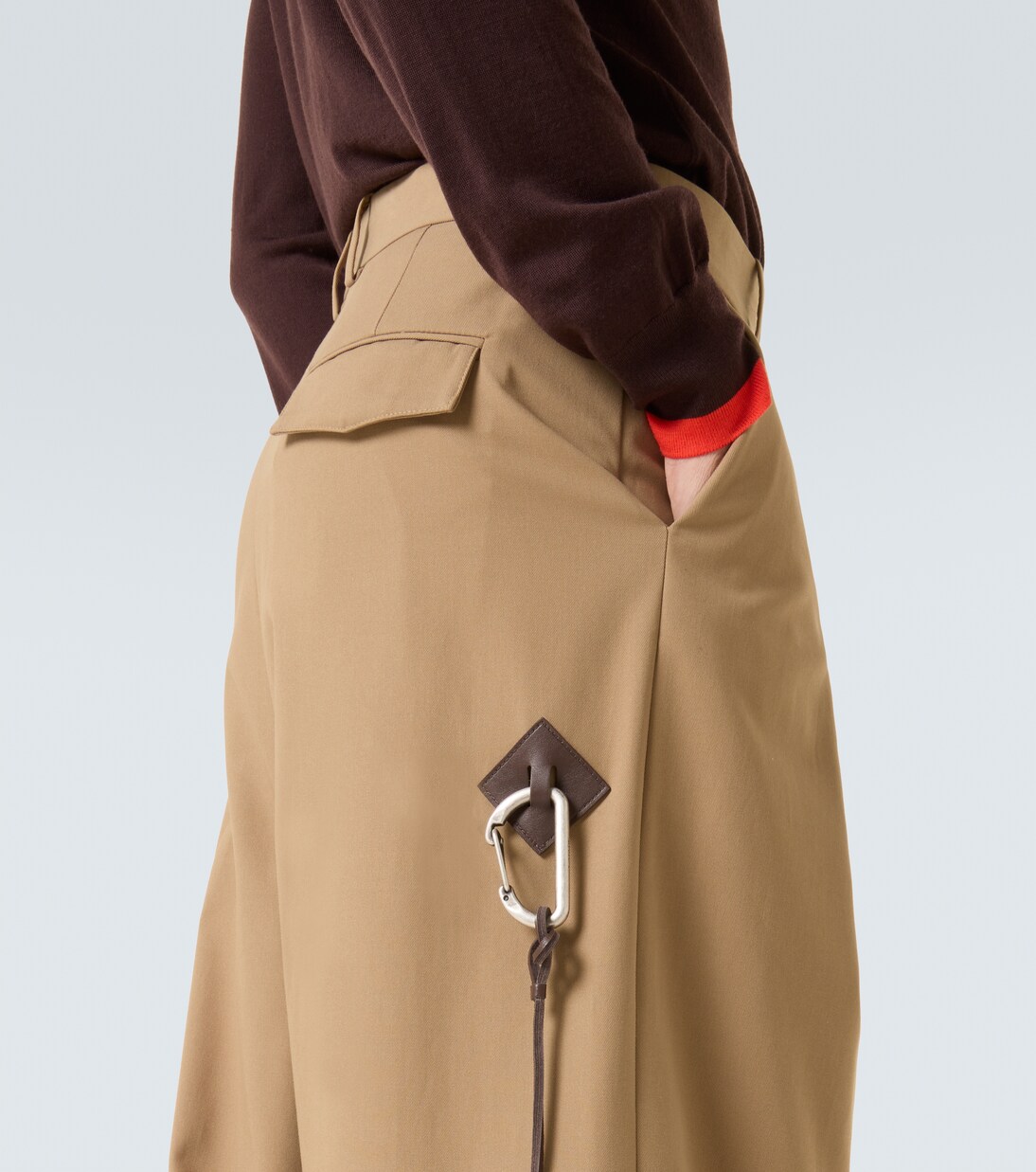 Pantalones rectos de sarga de algodón | Loewe