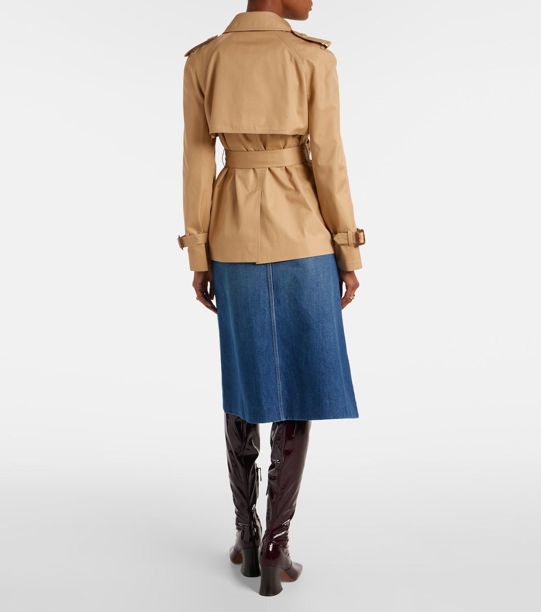 Trench-coat raccourci en gabardine de coton | Chloé