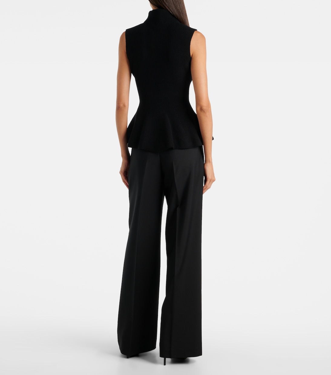 Ribbed-knit peplum wool and cashmere top | Róhe