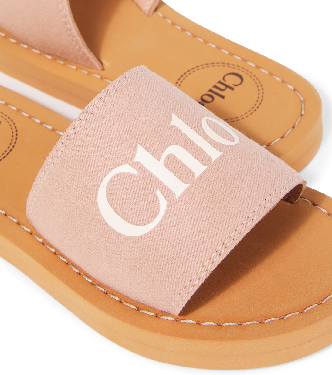 Bedruckte Pantoletten aus Canvas | Chloé Kids