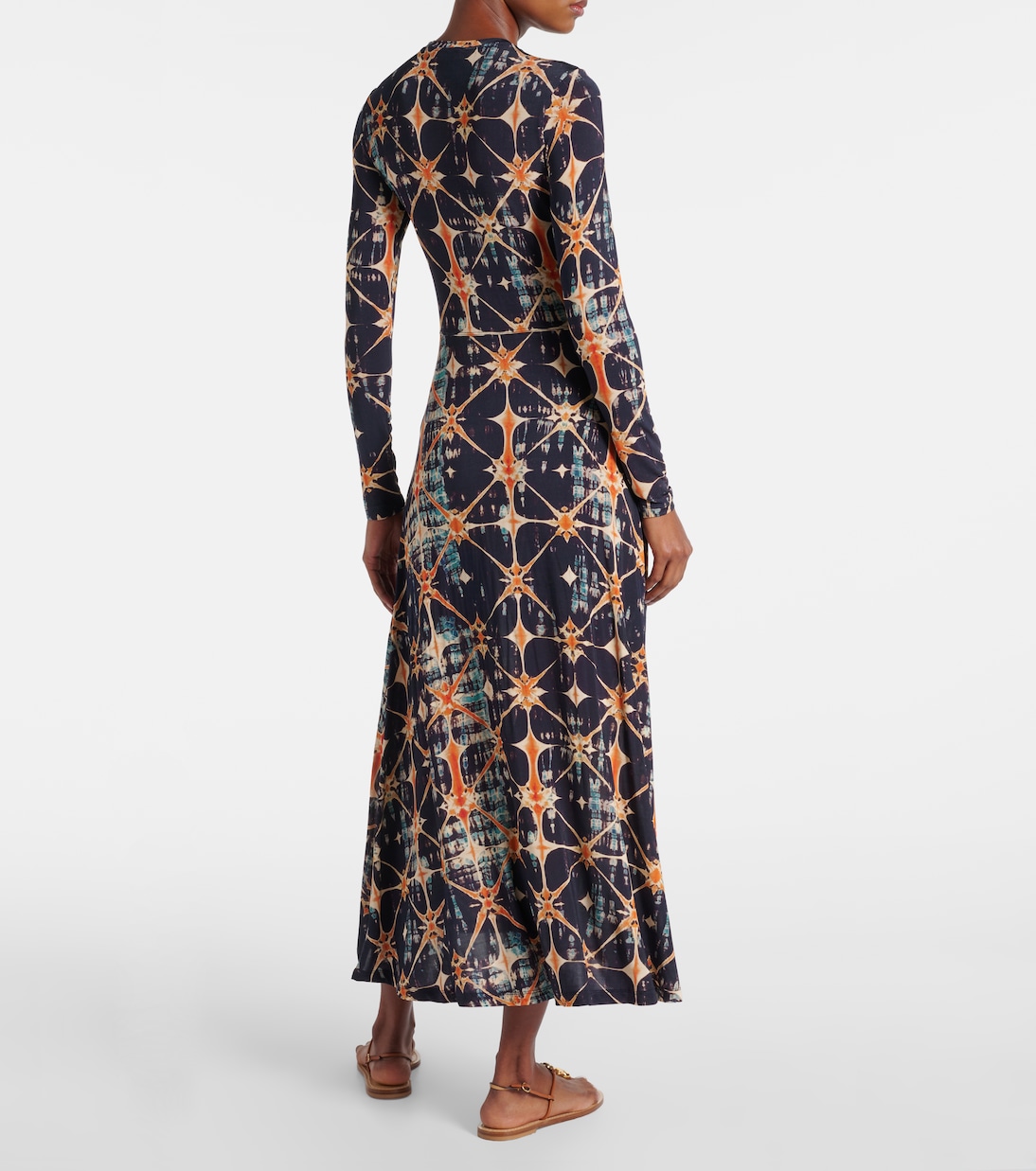 Abito midi Naia in jersey con stampa | Ulla Johnson