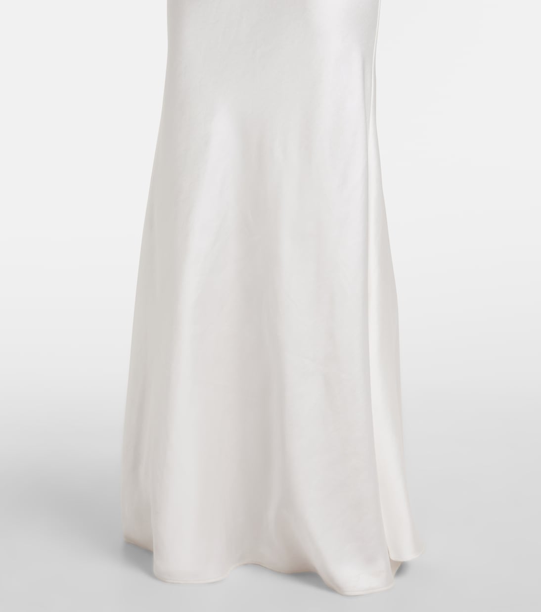 Lace-trimmed satin maxi dress | Self-Portrait