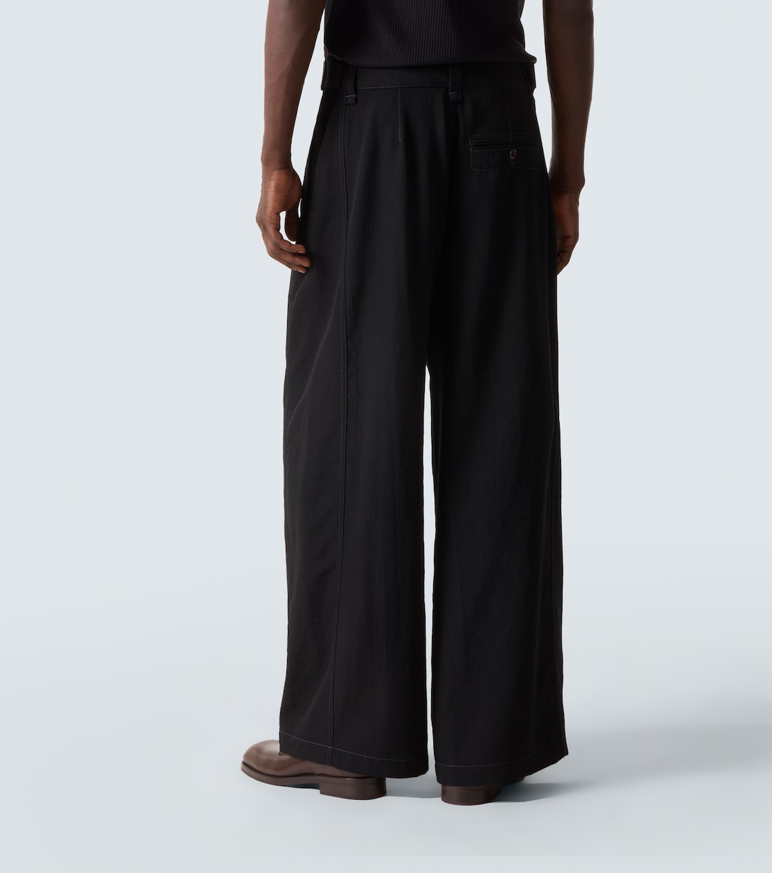 Mid-rise wool twill wide-leg pants | Lemaire