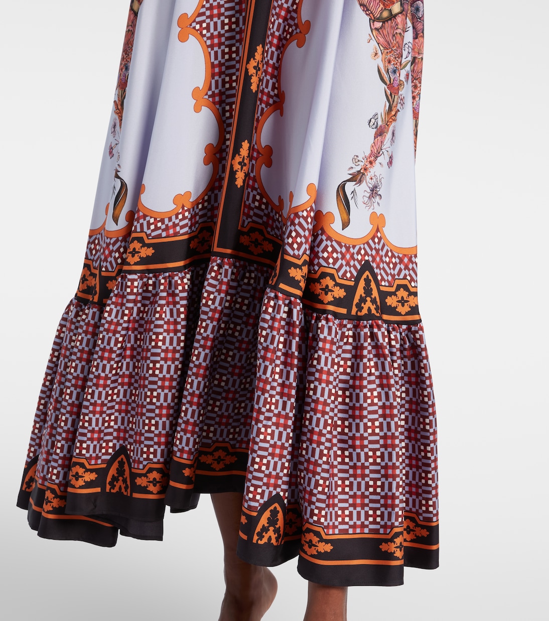 Robe longue San Pietro imprimée en soie | La DoubleJ