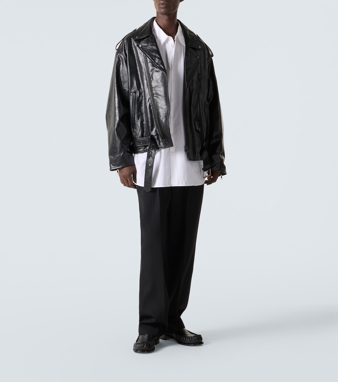 Leather biker jacket | Dries Van Noten