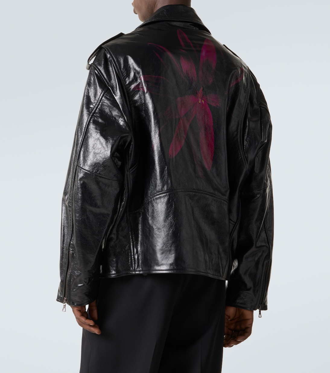 Leather biker jacket | Dries Van Noten
