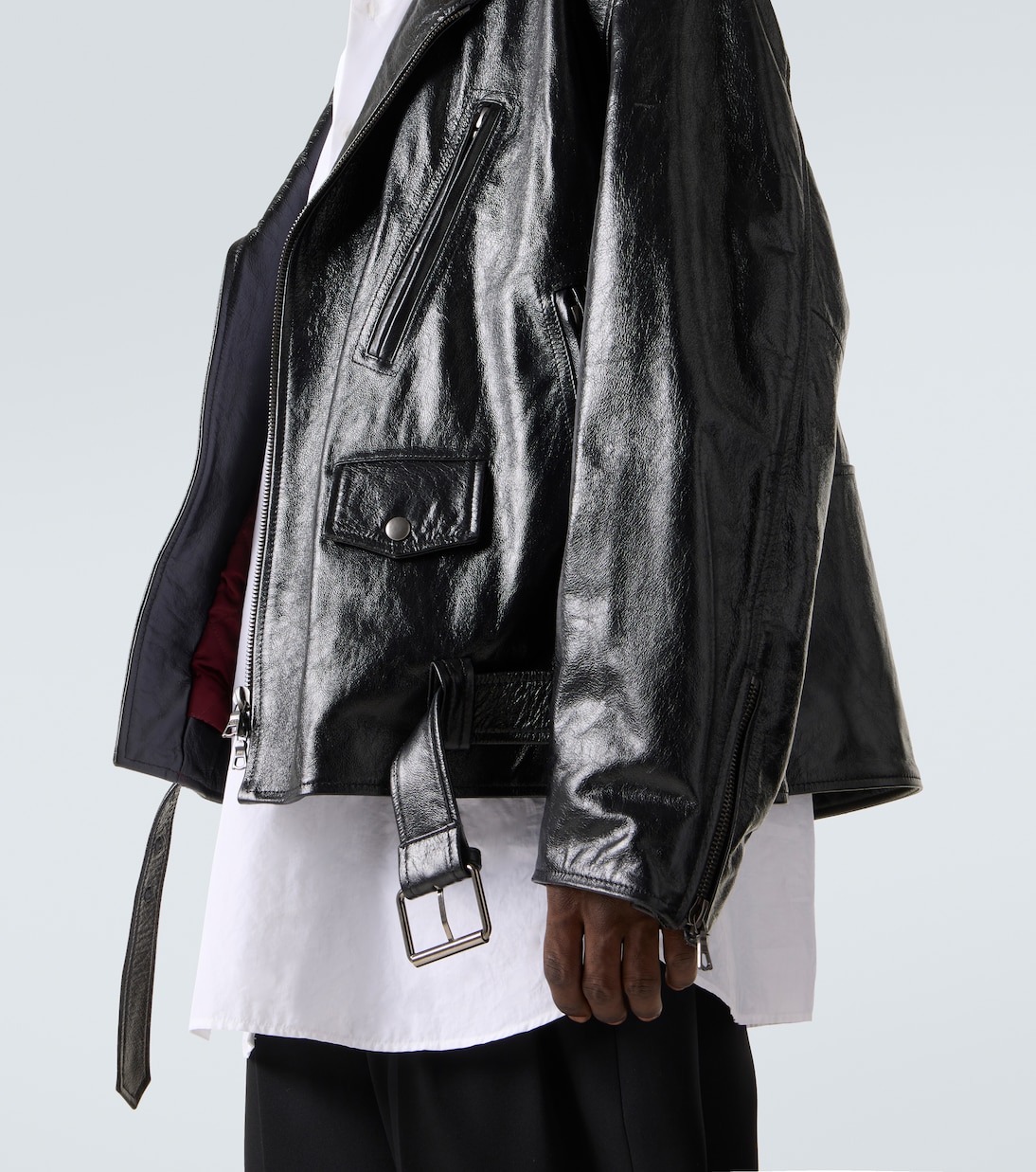 Leather biker jacket | Dries Van Noten