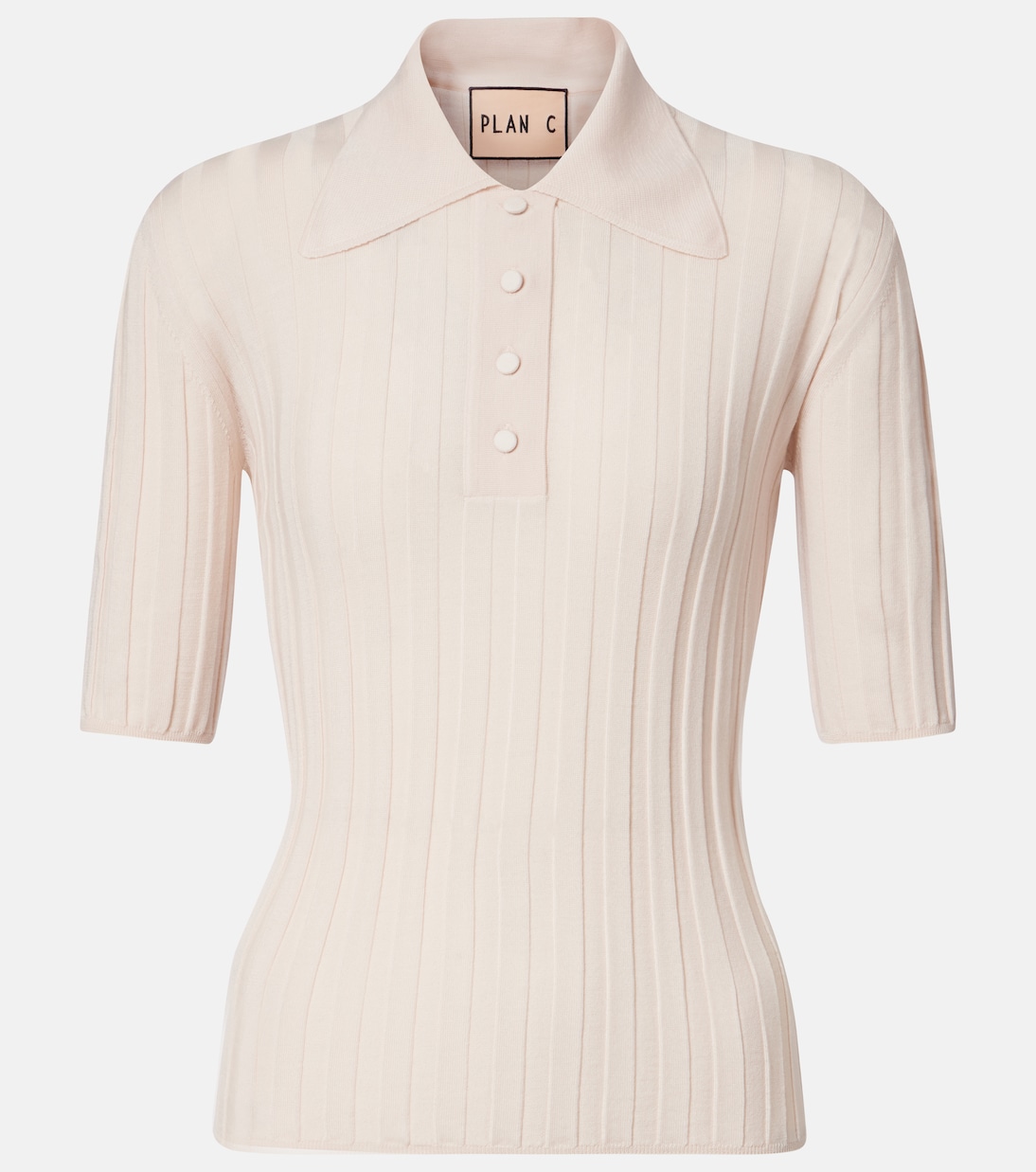 Polo in maglia di lana a coste | Plan C