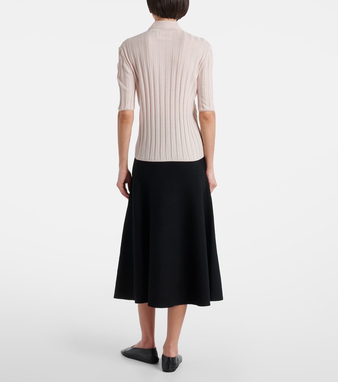 Polo in maglia di lana a coste | Plan C