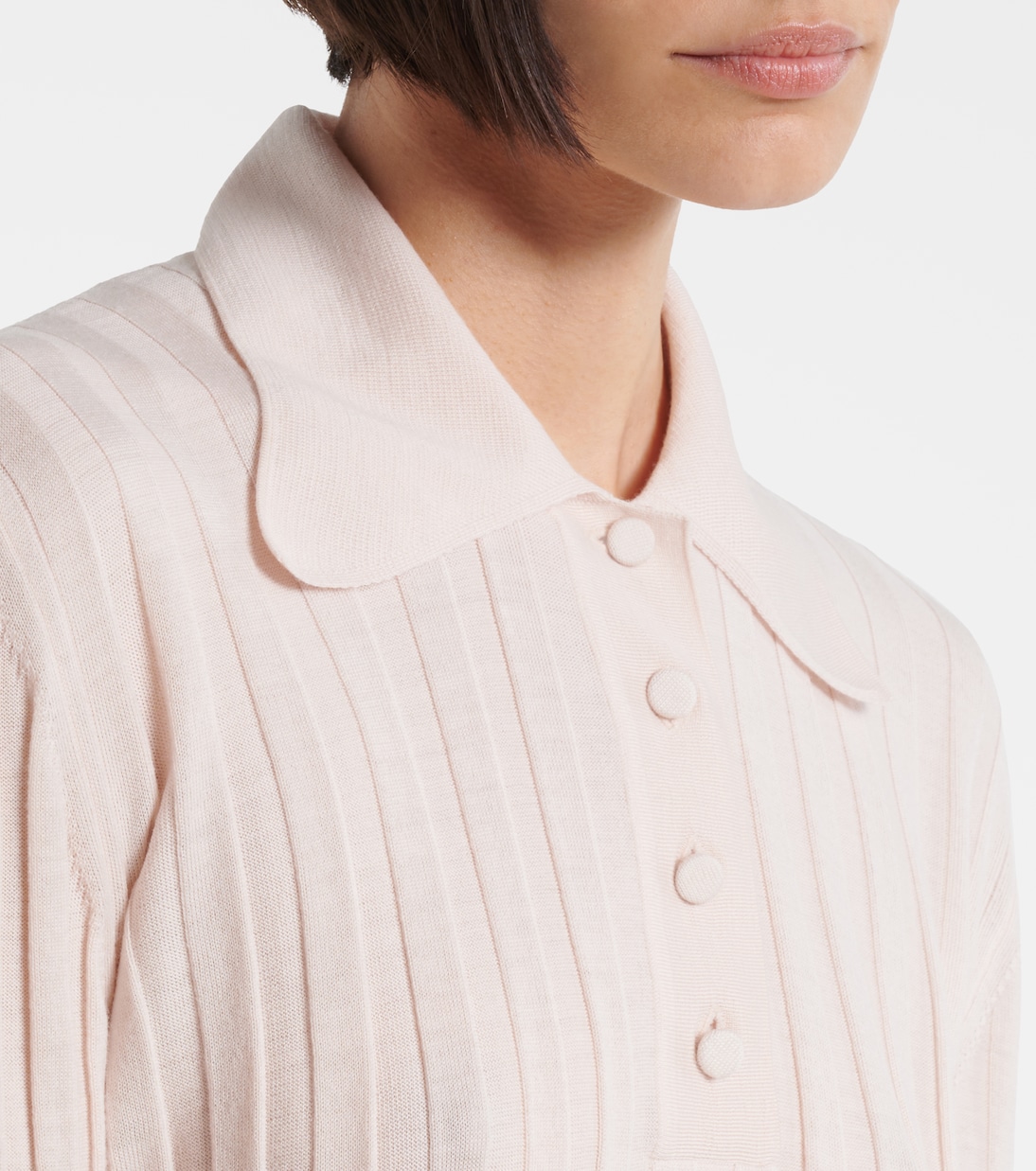 Polo in maglia di lana a coste | Plan C