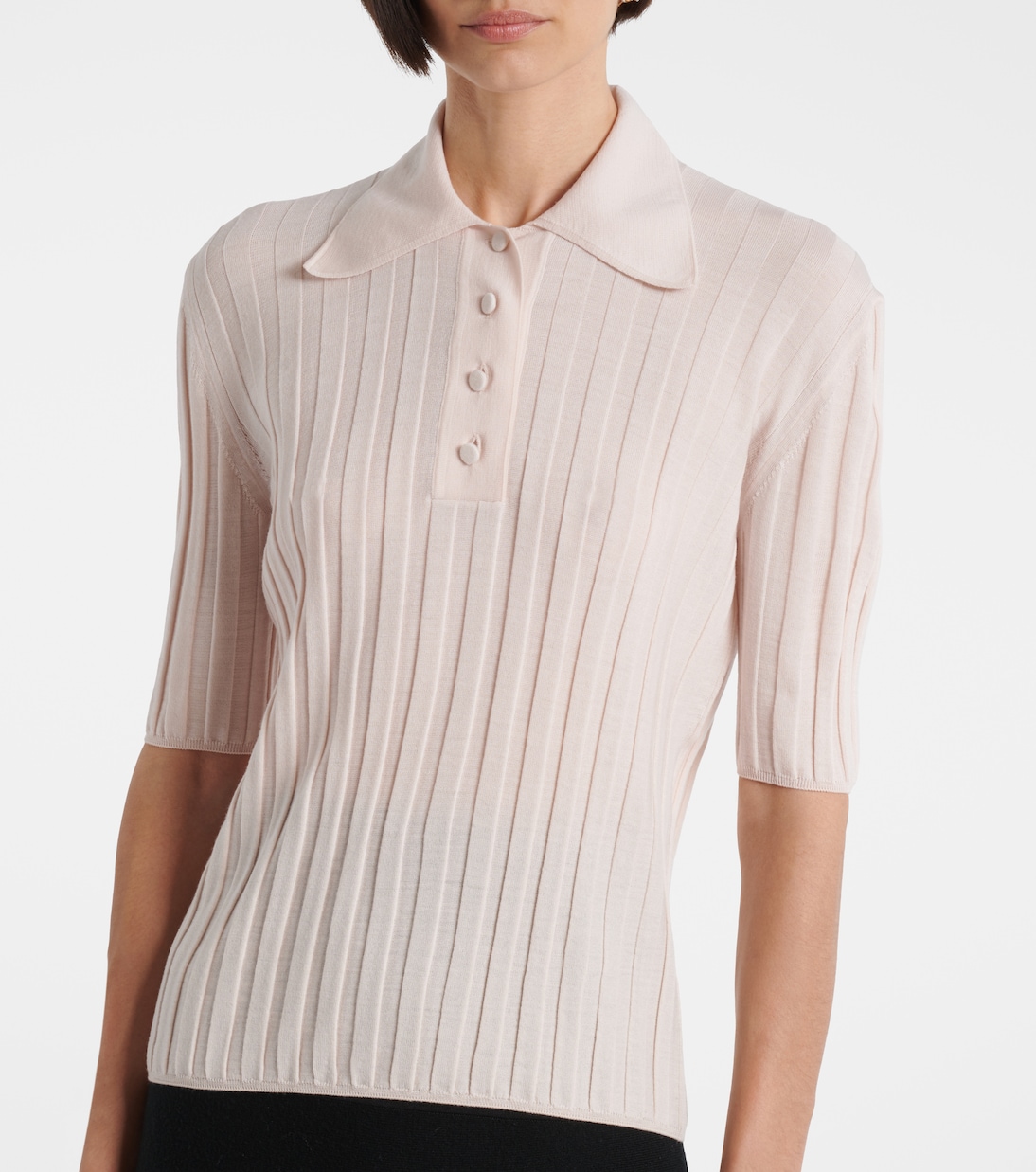 Polo in maglia di lana a coste | Plan C