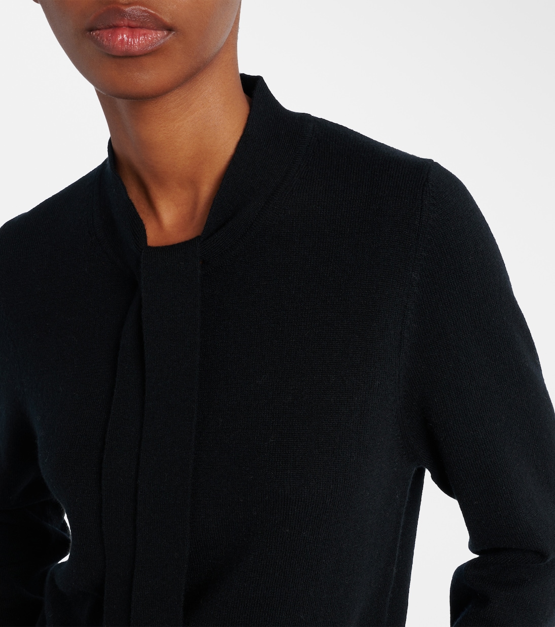 Tie-neck wool and cashmere sweater | Jardin des Orangers