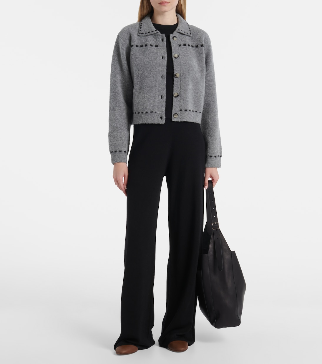 Wool and cashmere-blend cardigan | Jardin des Orangers