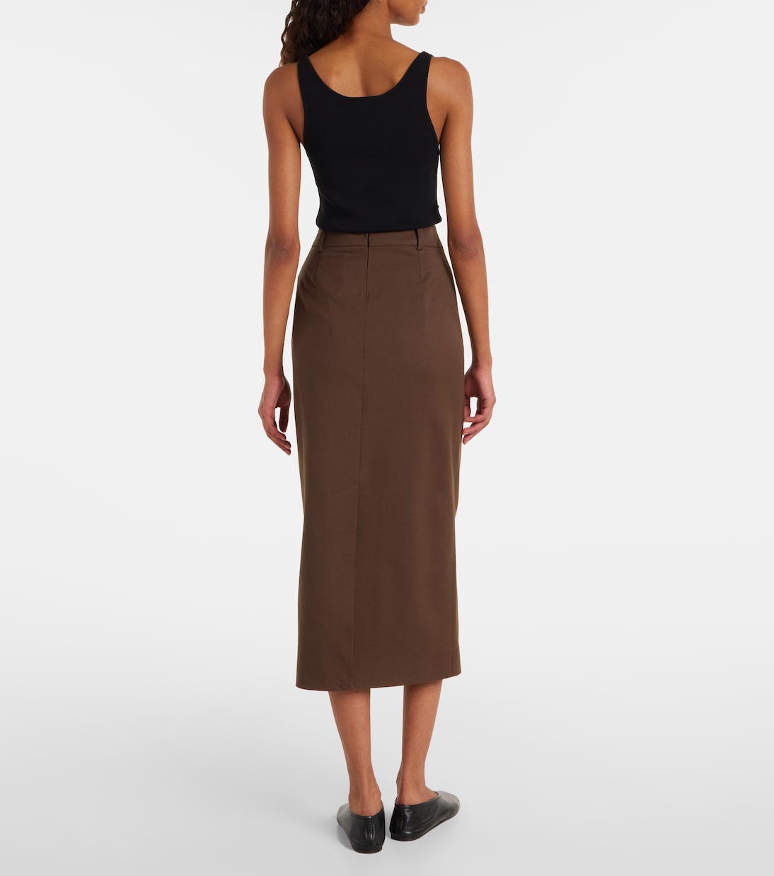 Alrose high-rise midi skirt | The Frankie Shop