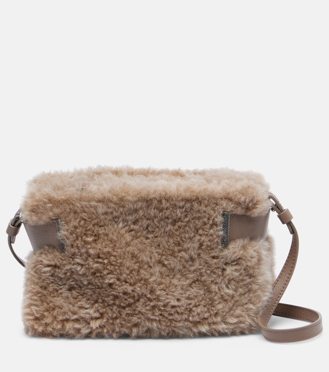 Small shearling clutch | Brunello Cucinelli