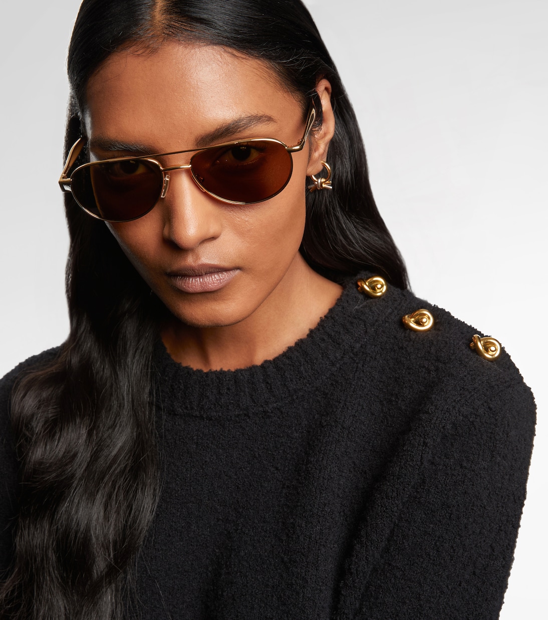 Fin aviator sunglasses | Bottega Veneta