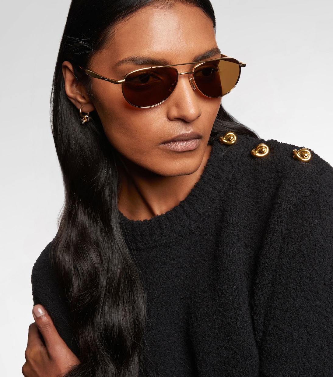 Fin aviator sunglasses | Bottega Veneta