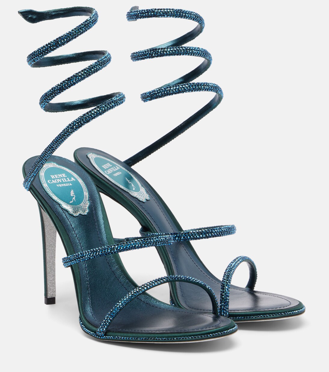 Cleo 105 embellished satin sandals | Rene Caovilla