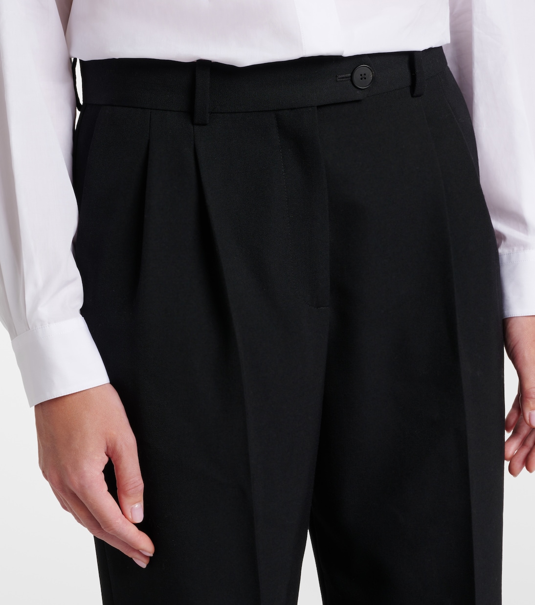 Virgil 울 개버딘 와이드 팬츠 | The Row