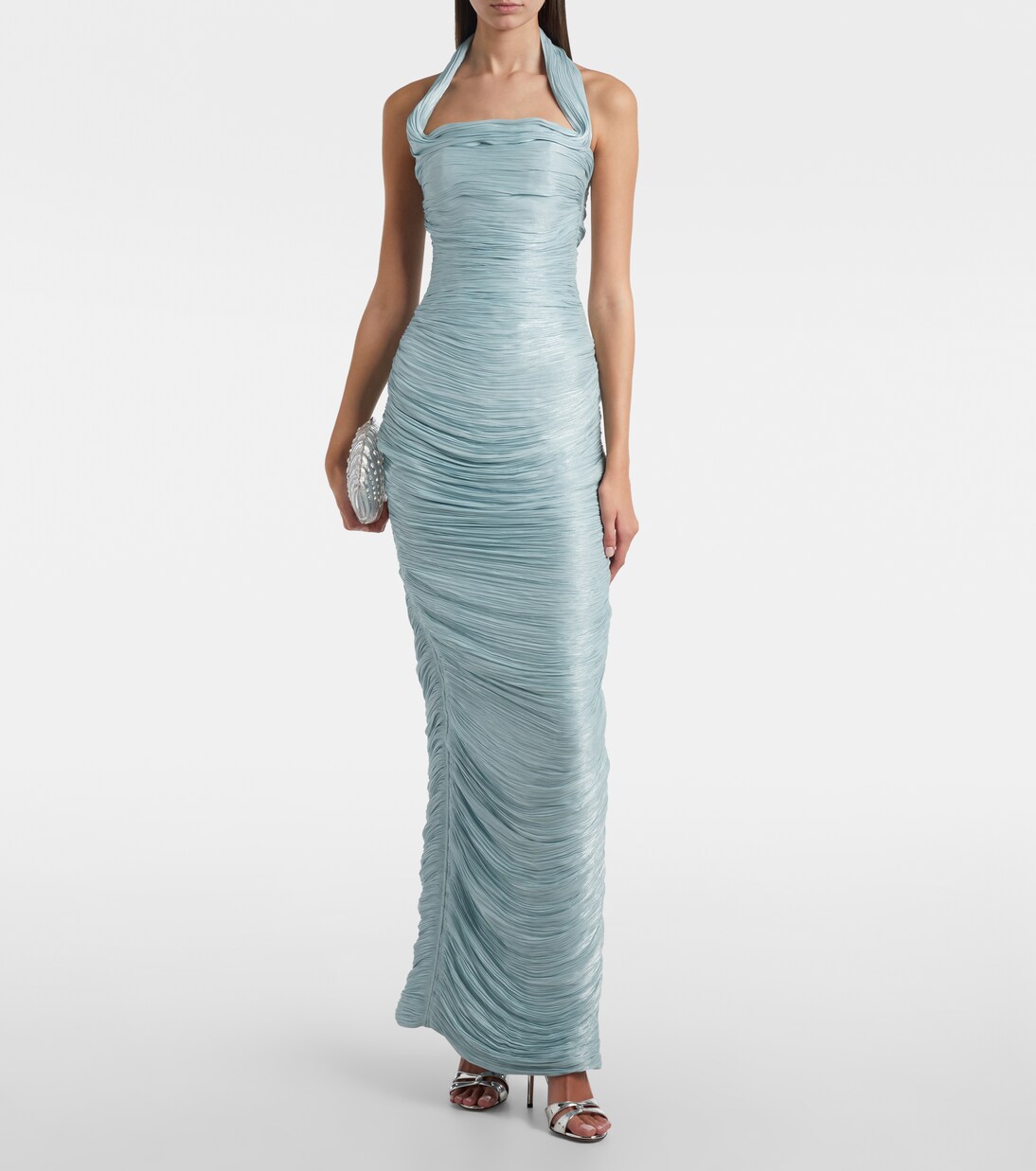 Pleated crêpe corset gown | Marmar Halim