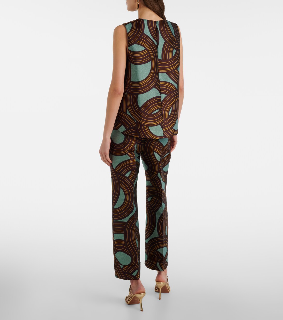 Hendrix printed cropped straight pants | La DoubleJ