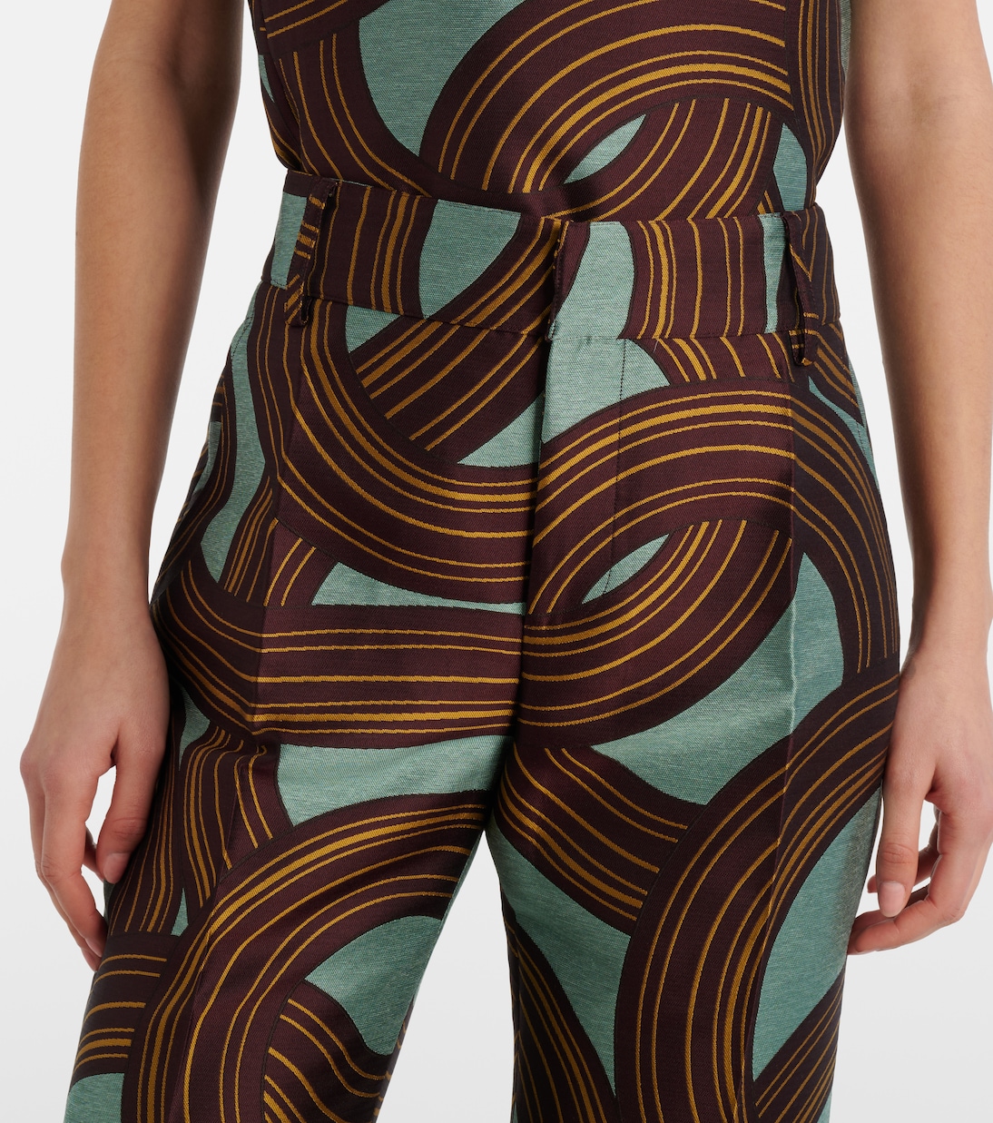 Hendrix printed cropped straight pants | La DoubleJ