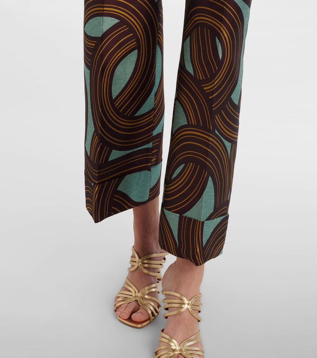Hendrix printed cropped straight pants | La DoubleJ