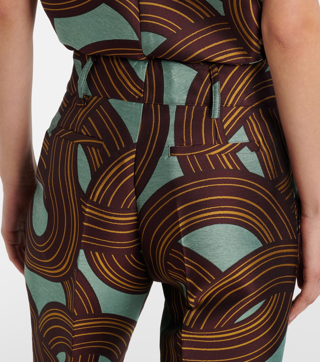 Hendrix printed cropped straight pants | La DoubleJ