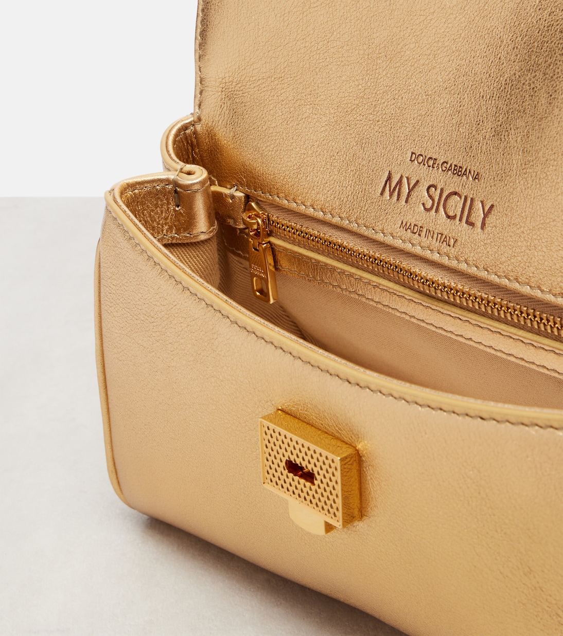 My Sicily metallic leather tote bag  | Dolce&Gabbana