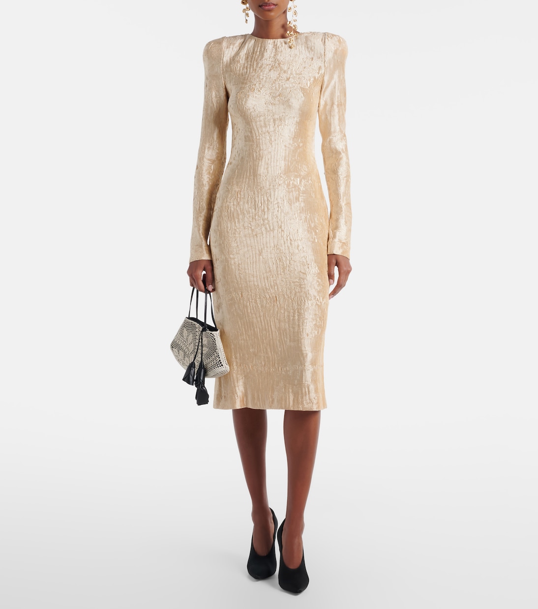 메탈릭 이펙트 칵테일 드레스 | Magda Butrym