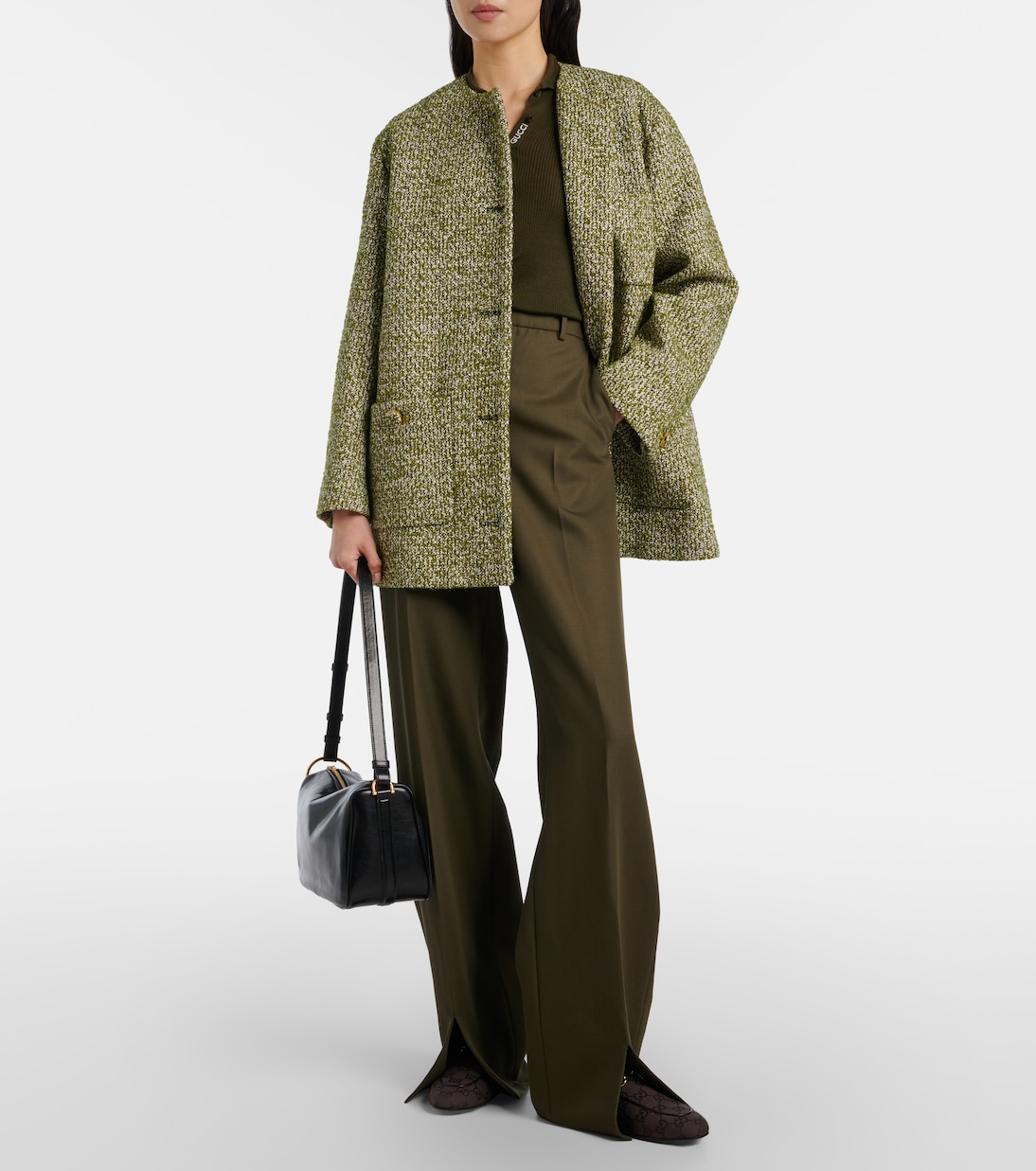 Mules Princetown de lona GG con Horsebit | Gucci