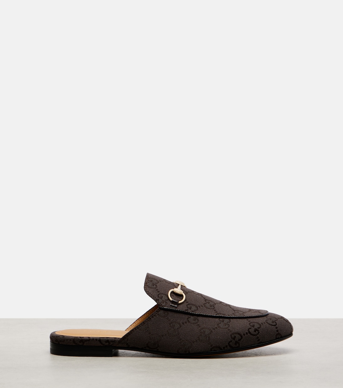 Mules Princetown de lona GG con Horsebit | Gucci