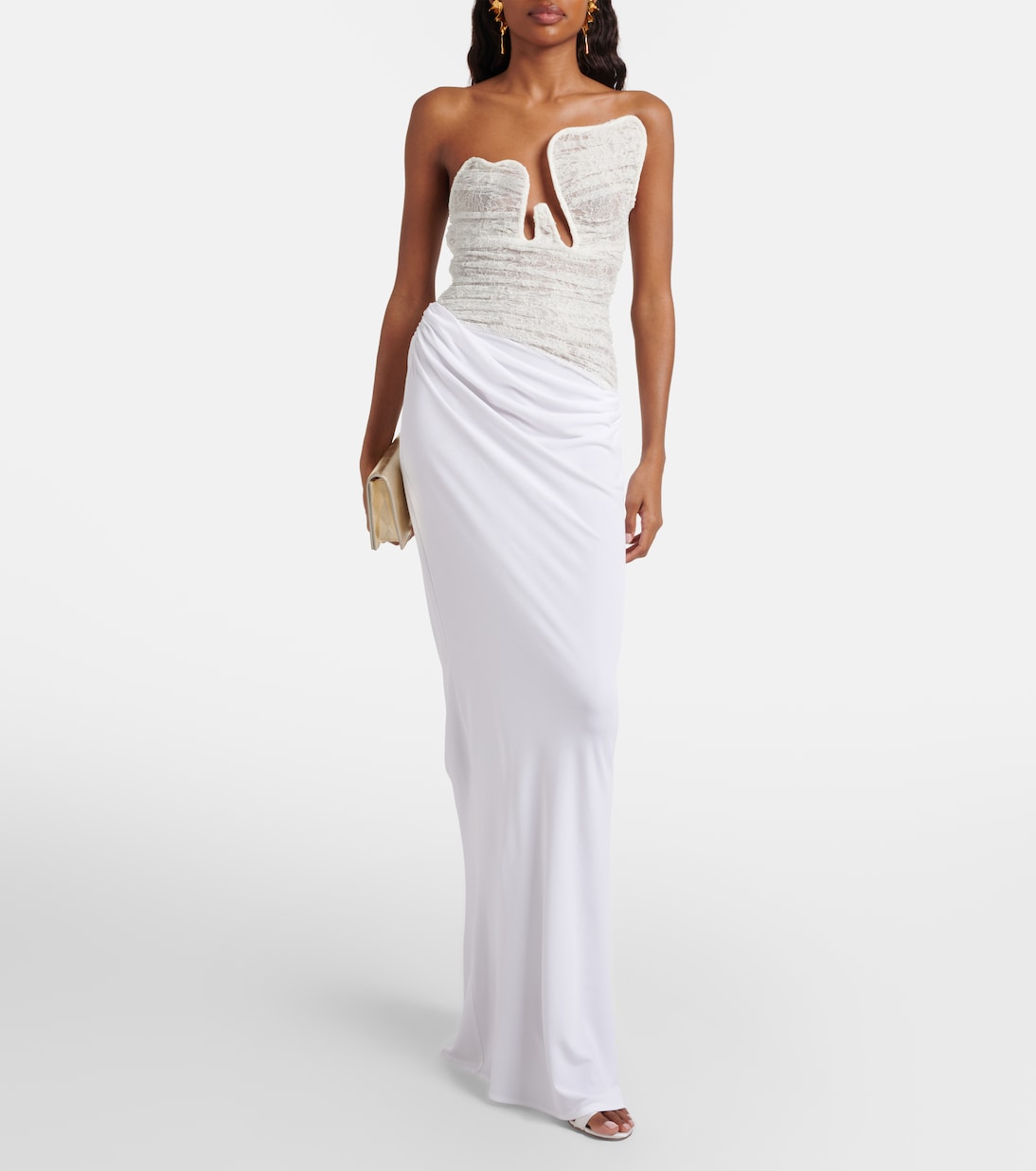 Salacia ruched lace and jersey gown | Christopher Esber