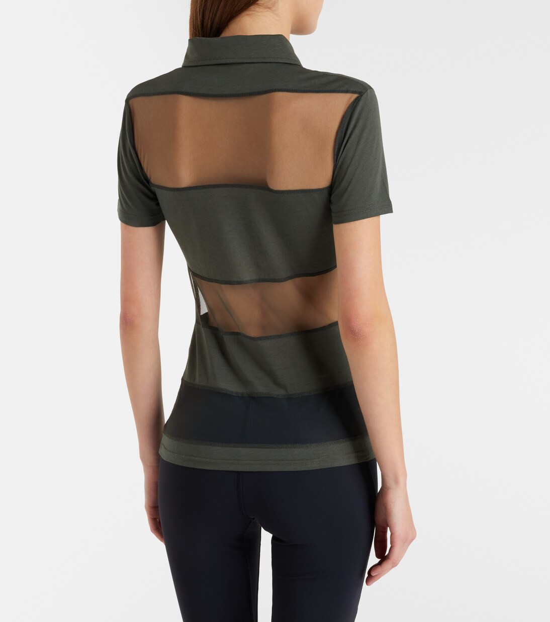 Paneled cotton-blend crop top | Coperni