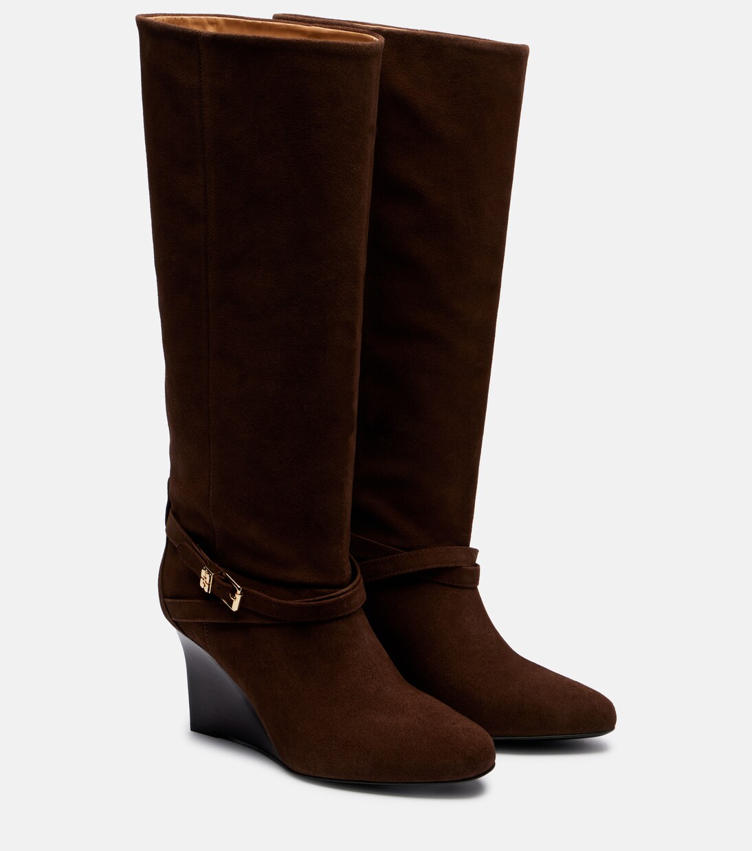 Wedge knee-high boots | Ganni