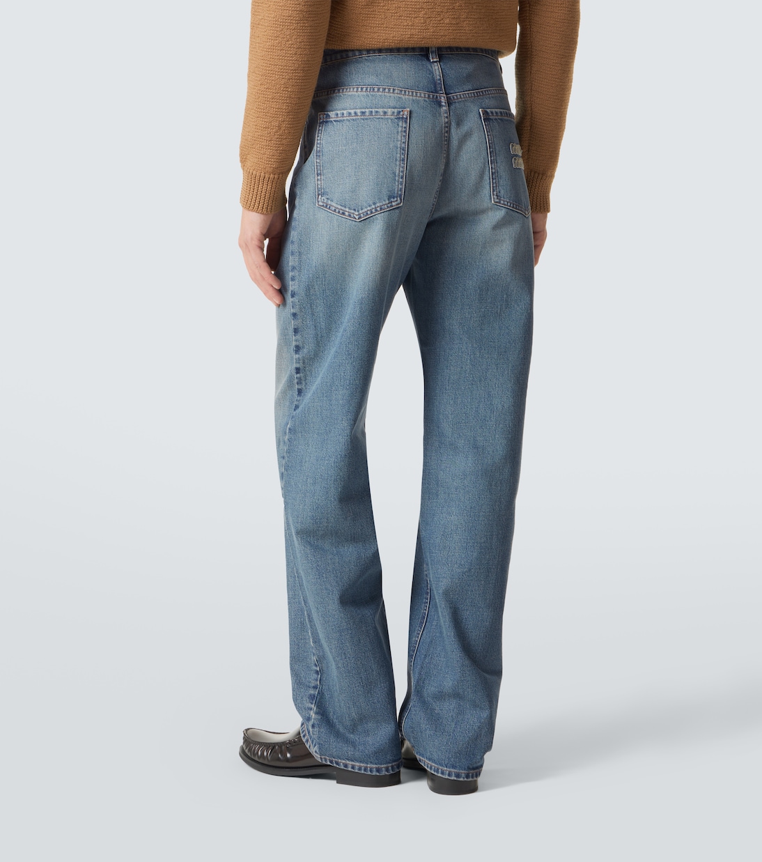 Logo straight jeans | Miu Miu