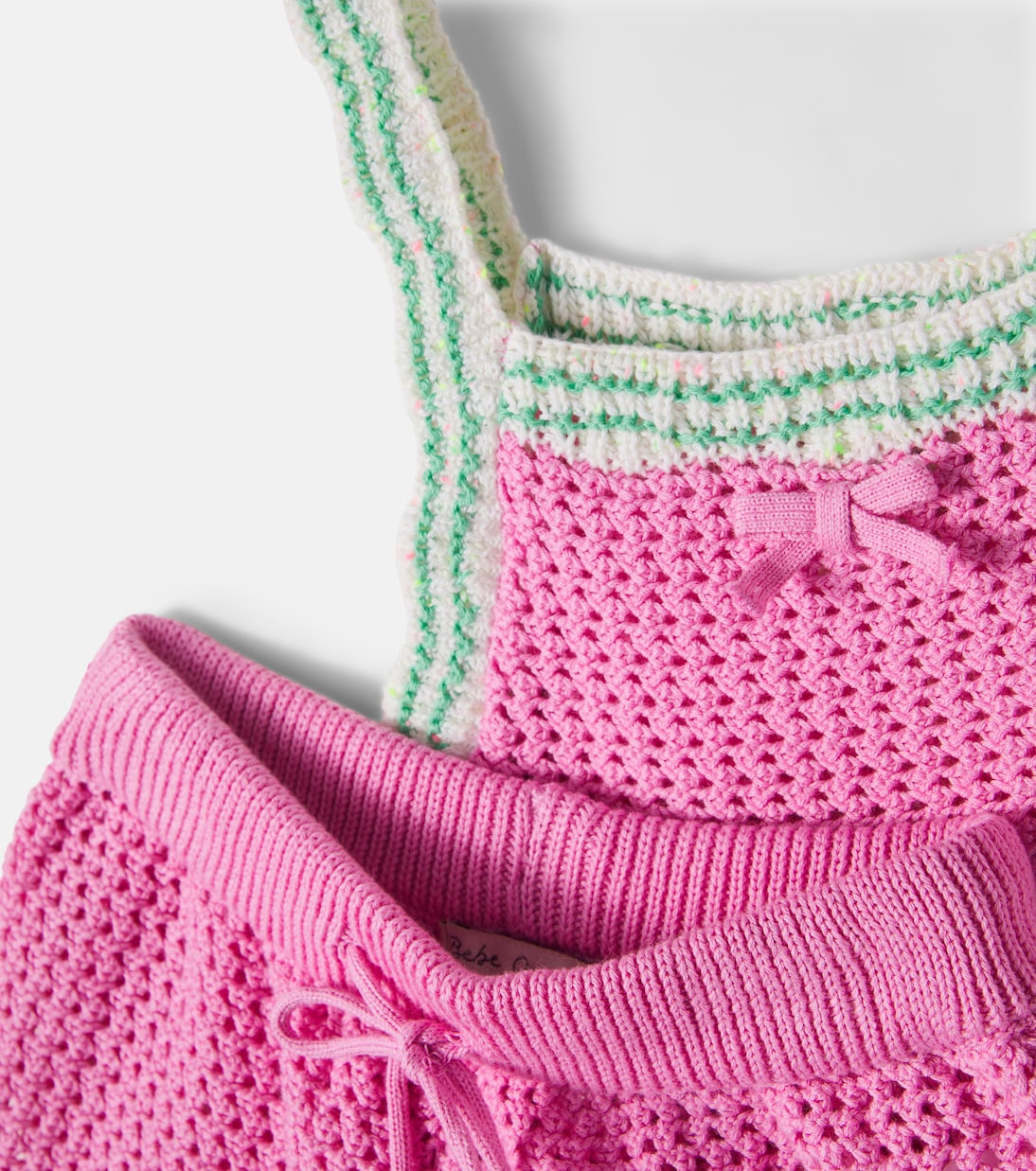 Marina crochet cotton top and shorts set | Bebe Organic