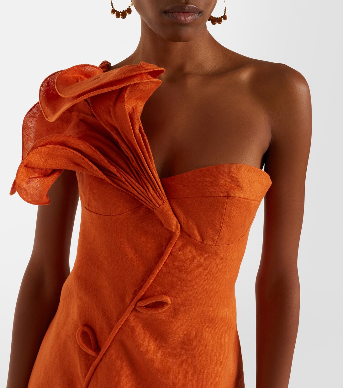 Floral-appliqué linen mindress | Farm Rio