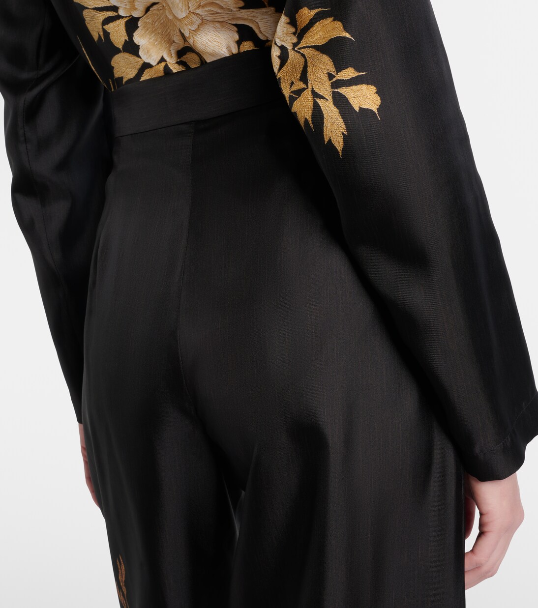 Pantalon ample Mappa imprimé en soie | Max Mara