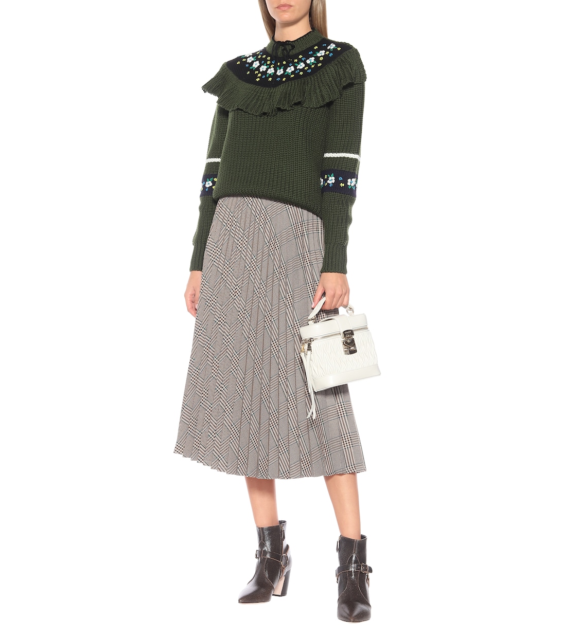 Stivaletti texani in pelle | Miu Miu