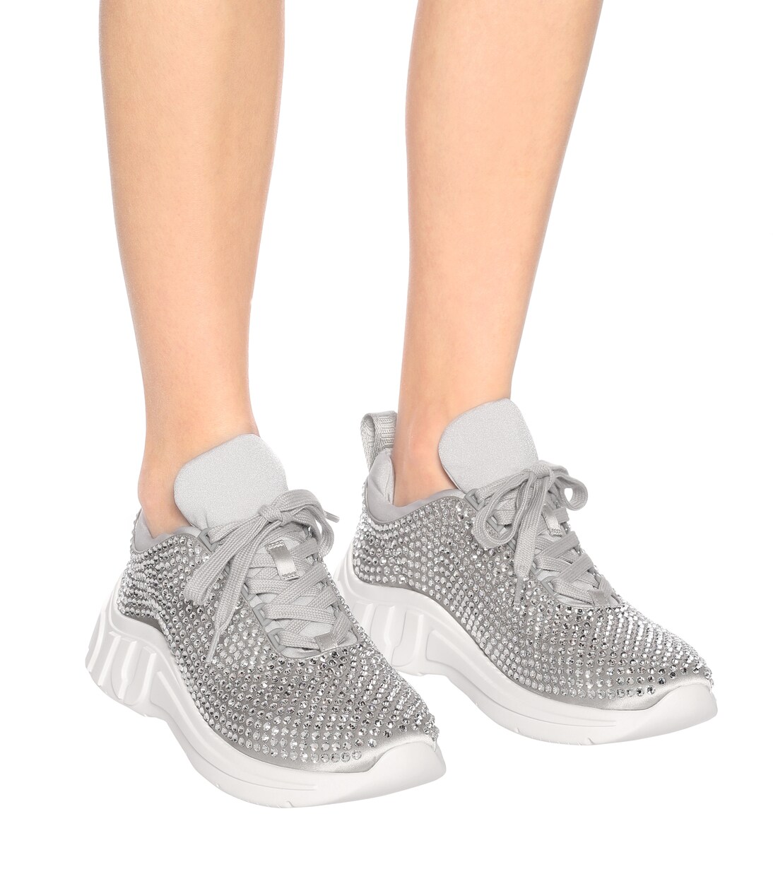 Sneakers mit Kristallen | Miu Miu