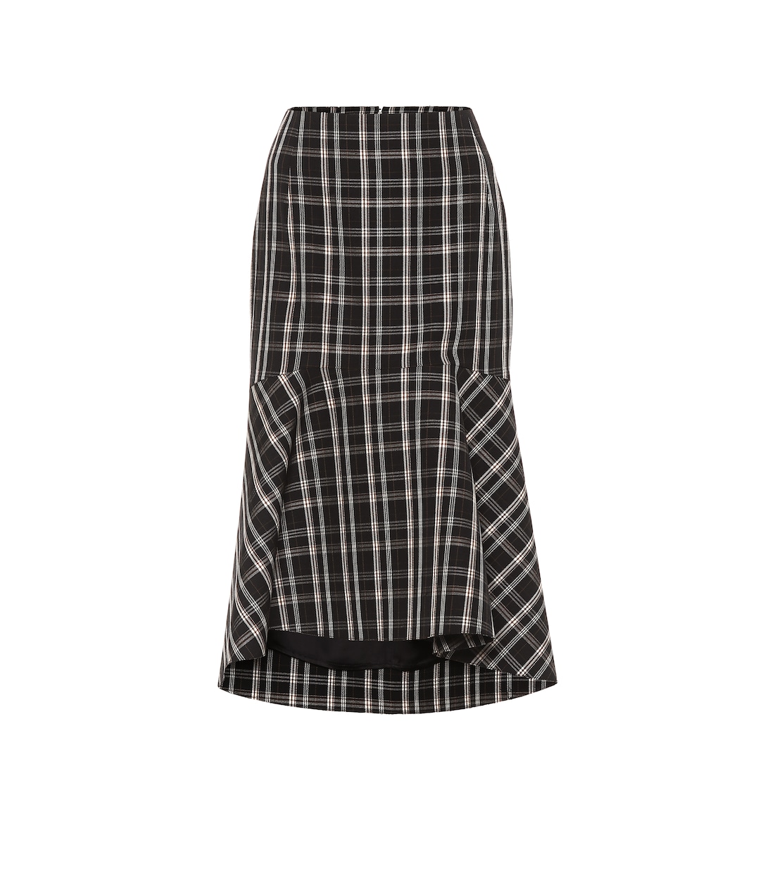 Jupe en laine à carreaux | Balenciaga