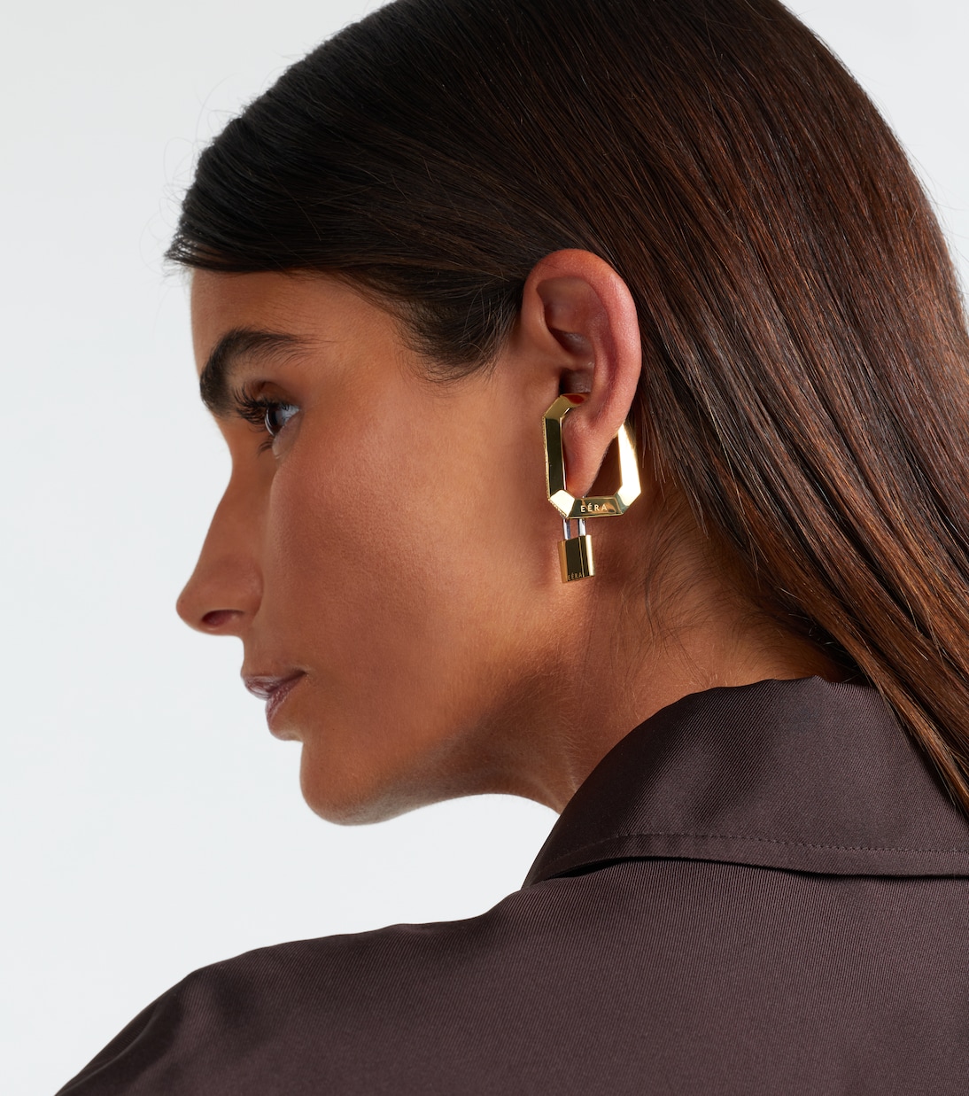 Ear cuff individual Sabrina de oro de 18 ct con diamantes | Eéra