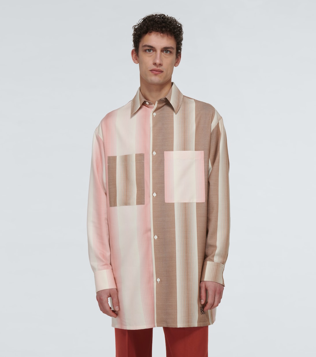 Oversized contrasting striped shirt | Loewe