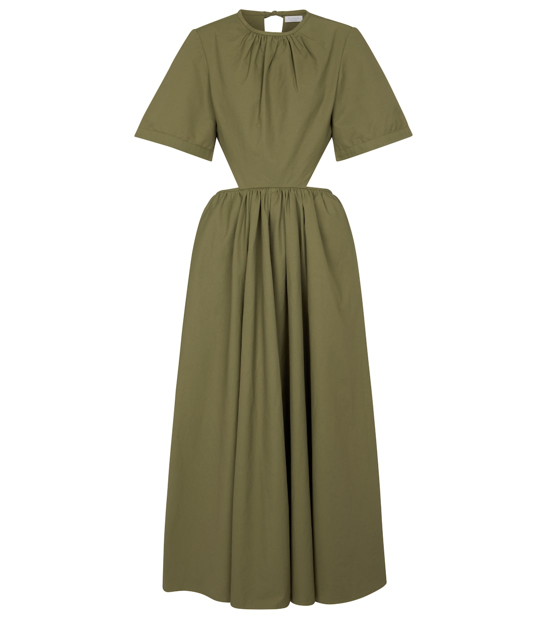 Cutout poplin midi dress | Deveaux New York