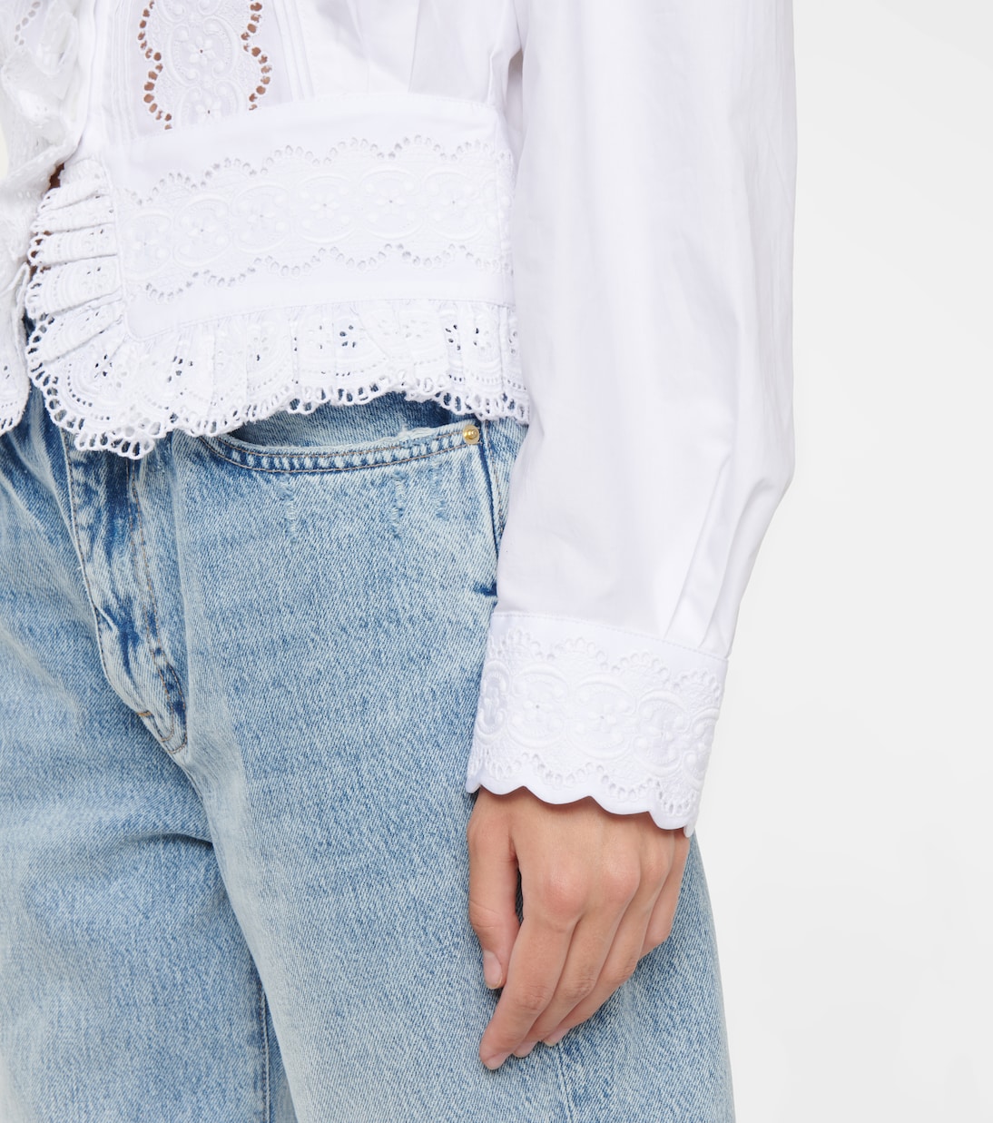 Camicia in cotone sangallo | Rabanne