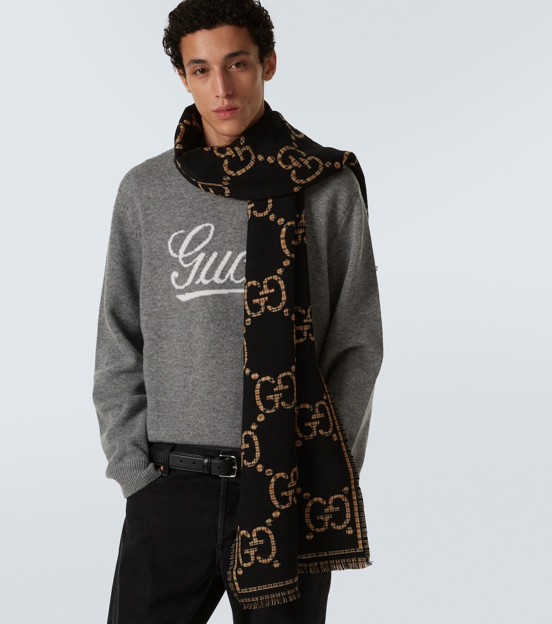 GG wool jacquard scarf | Gucci